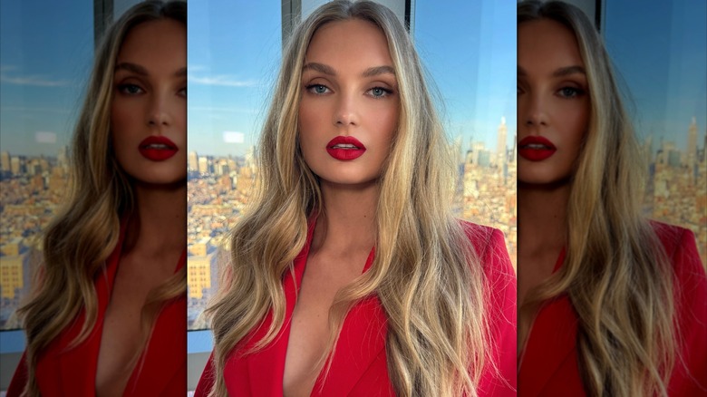 A model posing for an Instagram post in 2025