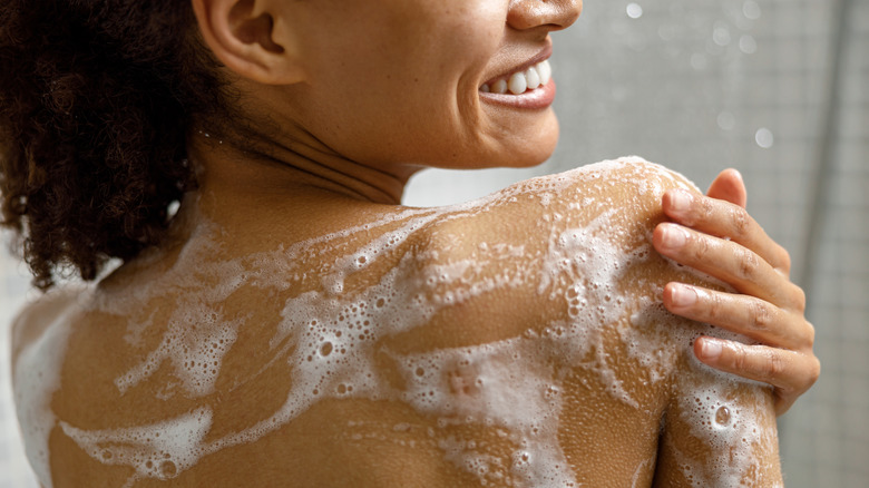 Woman in shower