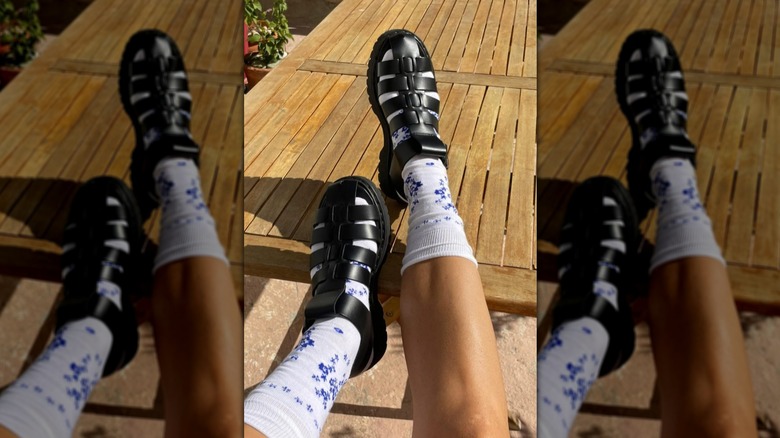 Fisherman sandals with socks