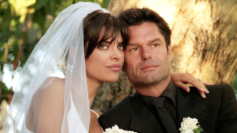 Lisa Rinna and Harry Hamlin at their wedding in March 1997 in Beverly Hills