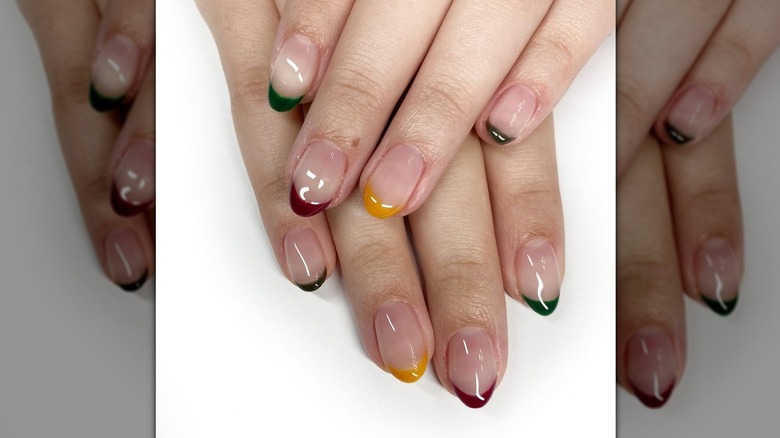 Fall French tips
