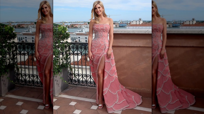 Ivanka Trump wearing a pink gown