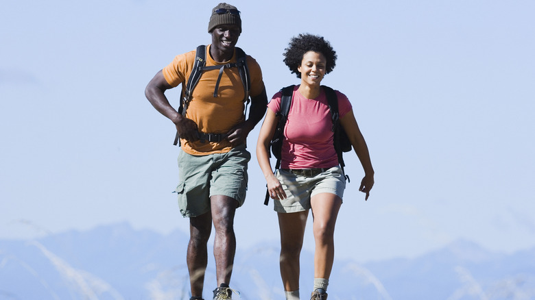 Couple hiking