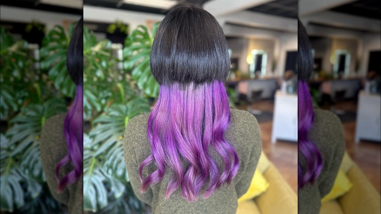 Woman with a jellyfish hair cut