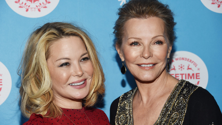 Jordan Ladd (L) and Cheryl Ladd attend the Life-Sized Gingerbread House Experience, 2018