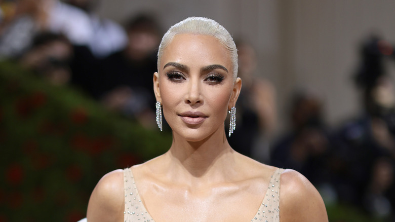 Kim Kardashian wearing a smoky eye