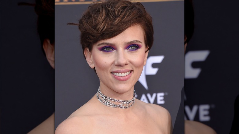 Scarlett Johansson wears smoky eye at the Avengers: Infinity War world premiere in 2018
