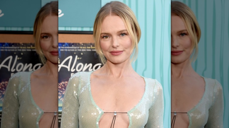 Close-up of Kate Bosworth looking into the camera while posing at the Netflix premiere of "Along for the Ride"