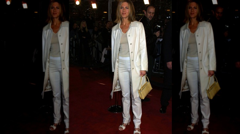 Jennifer Aniston in an all-white outfit