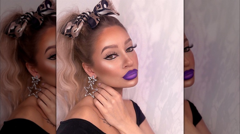 Woman with ombre lips