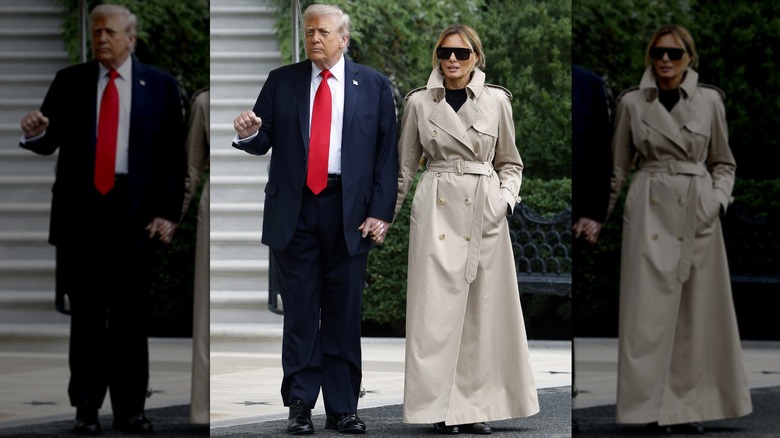 Melania and Donald Trump in England in September 2025