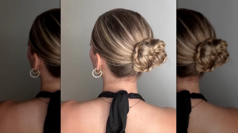Woman with a braided bun