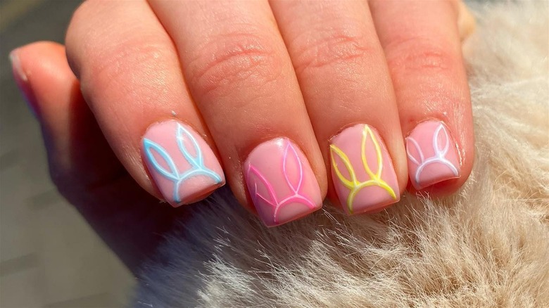 Easter bunny manicure