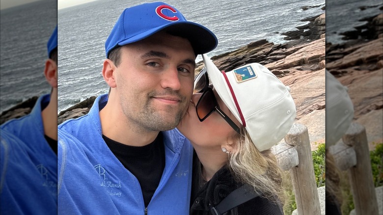 Charlie Kirk and Erika Kirk at the coast together