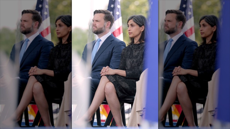 JD Vance and Usha Vance sitting together