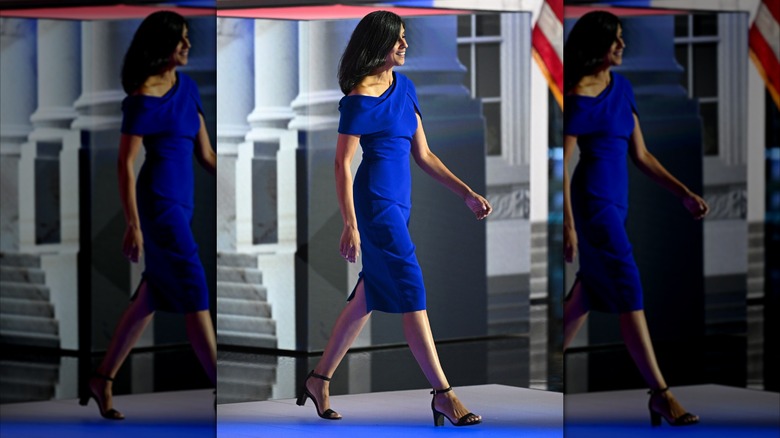 Usha Vance in a royal blue dress at the 2024 Republican National Convention