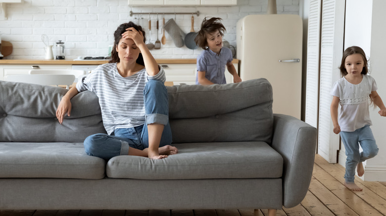 A stressed mom