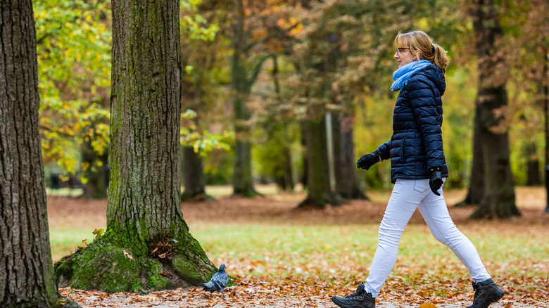 woman on a walk
