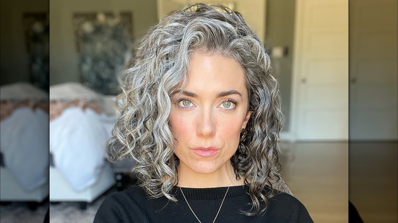 A woman with defined curls