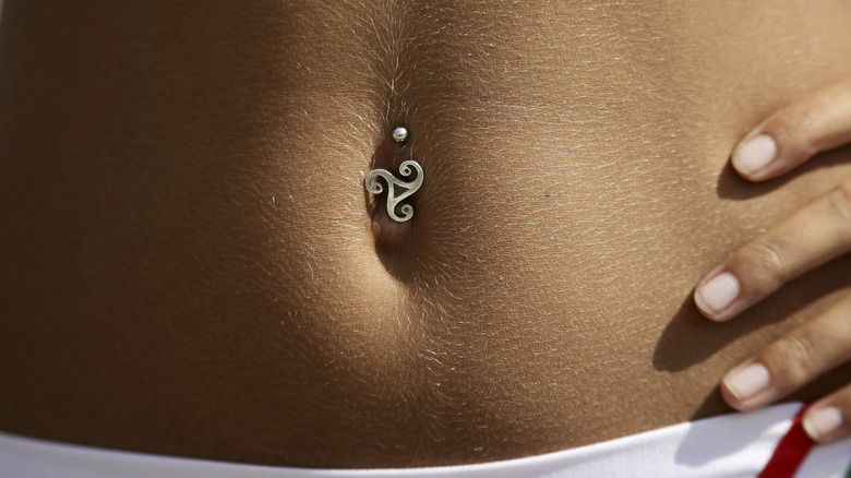 A bellybutton charm