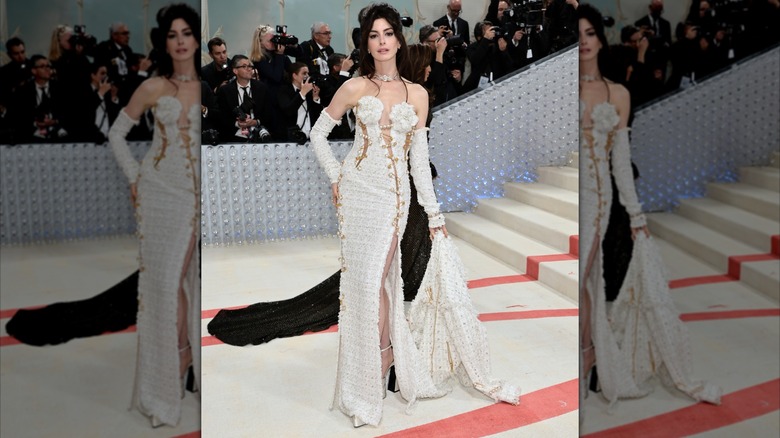 anne hathaway at the 2023 met gala