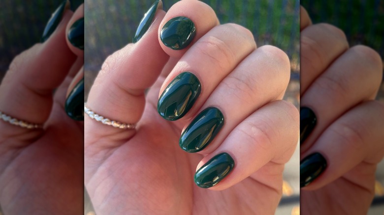 Pine tree colored nails