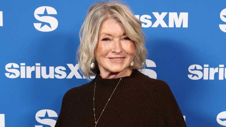 Martha Stewart on the red carpet wearing all black