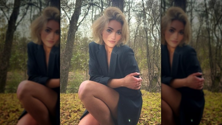 Jamie Lynn Spears in the woods