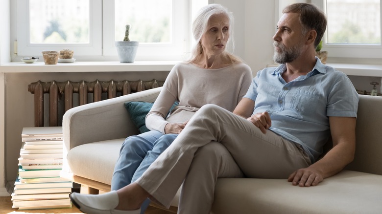 Older couple talking
