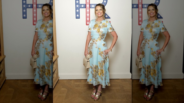 Savannah Guthrie attends the Ralph Lauren Team USA celebration in July 2024 in Paris