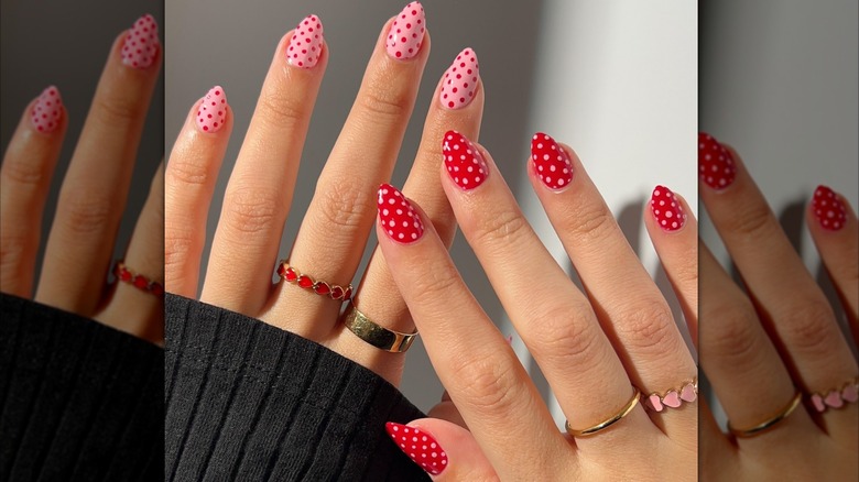 Polka dot nails
