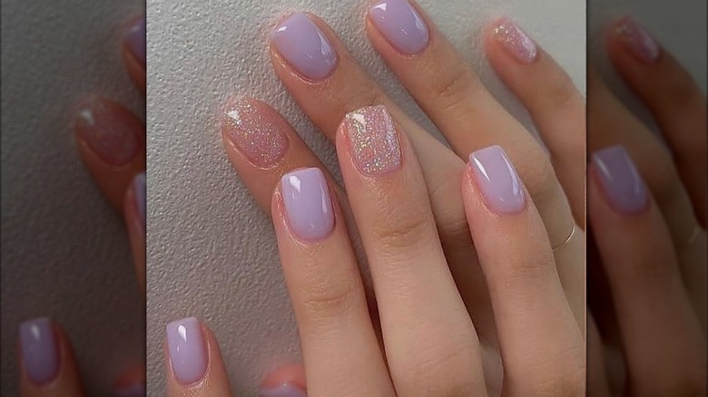Lilac nail polish