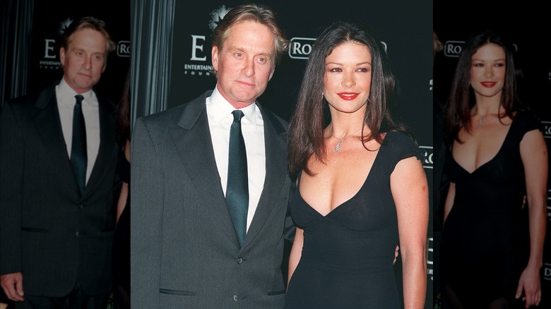Catherine Zeta Jones and Michael Douglas in 1999