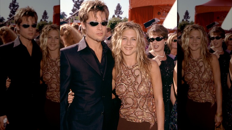Brad Pitt and Jennifer Anistan at the 1999 Emmys