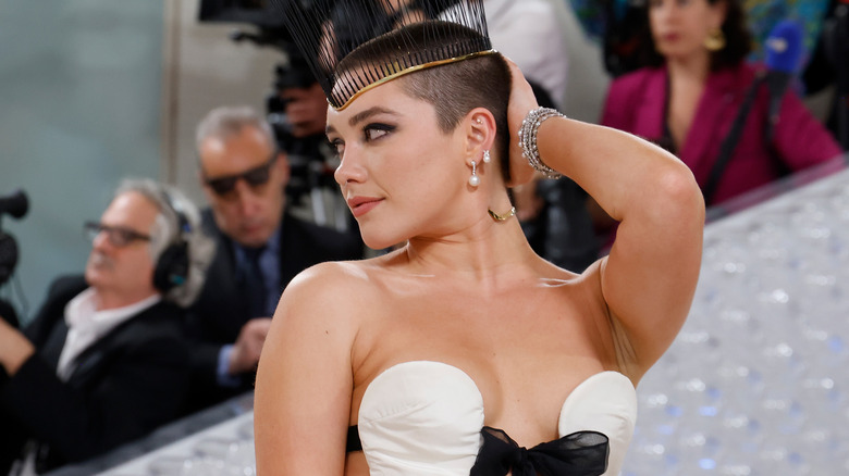 Florence Pugh Met Gala shaved head