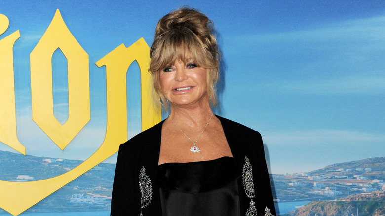 Goldie Hawn smiles on the red carpet in 2025