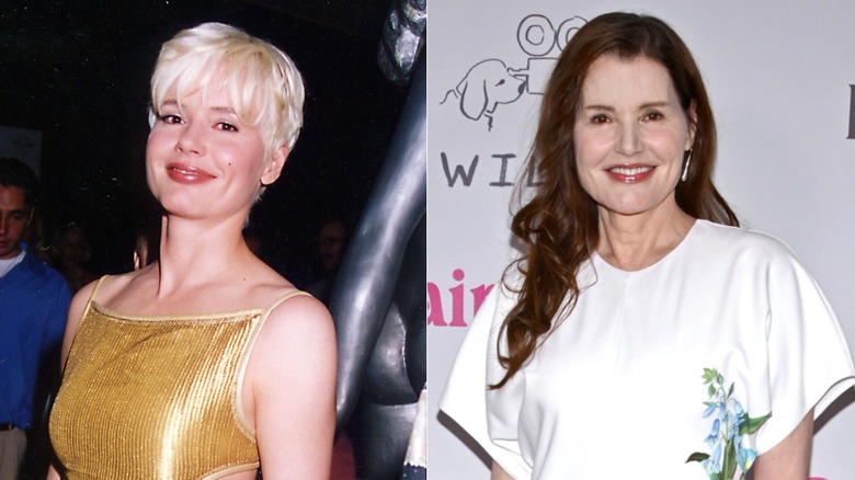 Geena Davis in 1996 and 2025, side by side photos