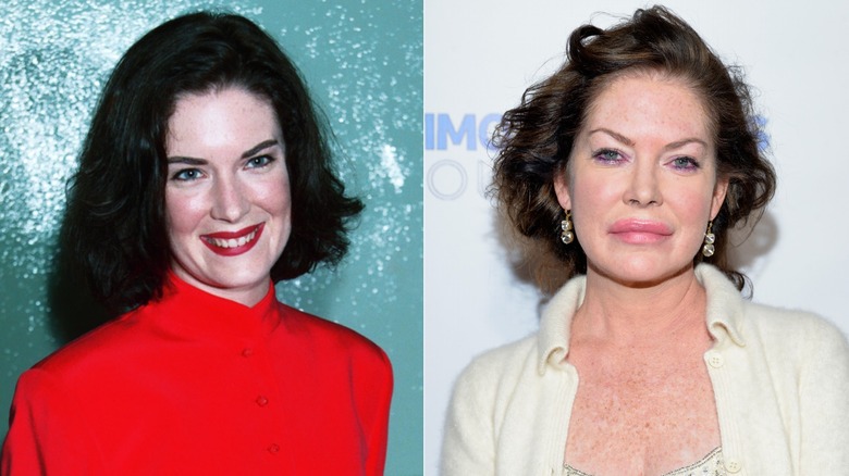 Lara Flynn Boyle in 1994 and 2017, side by side photos
