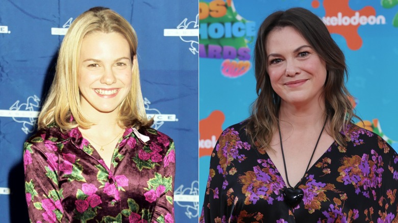 Larisa Oleynik in 1996 and 2023, side by side photos