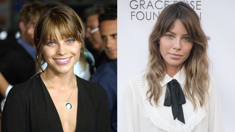 Lauren German in 2003 and 2019, side by side photos