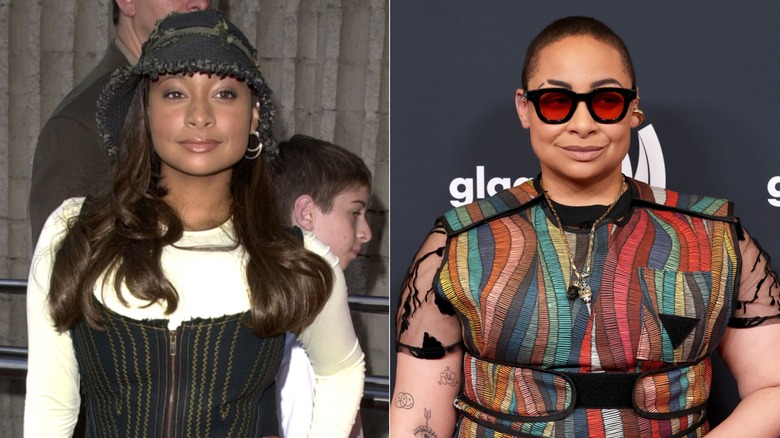 Raven-Symoné in 2001 and 2025, side by side photos
