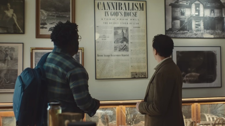 Matthew Rhys as Tom Loftis and Bashir Salahuddin as Arthur Lloyd in Apple TV's Widow's Bay (2026)