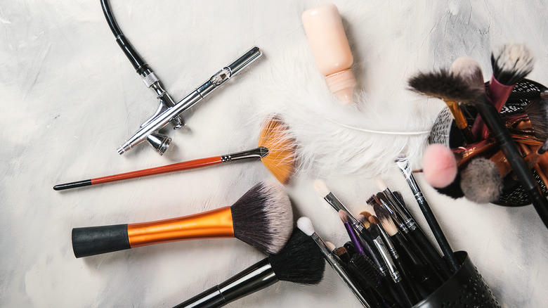 Makeup products including airpod