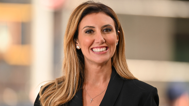 Alina Habba smiling outside the Donald Trump hush-money trial in May 2024