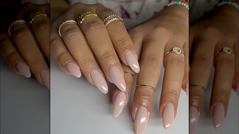Plain milk bath nails