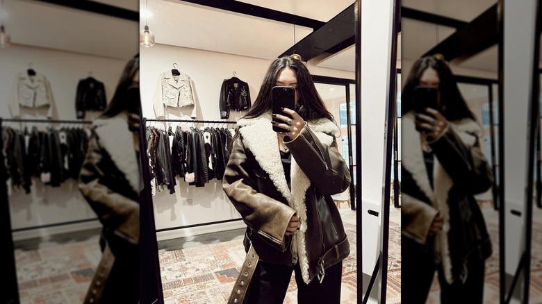 Shearling leather jacket
