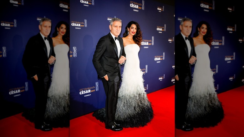 Amal Clooney and George Clooney attend Cesar Film Award 2017