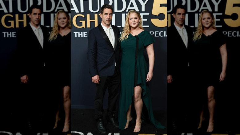 Chris Fischer and Amy Schumer attend SNL50: The Anniversary Special on February 16, 2025
