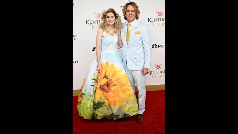 Dannielynn and Larry Birkhead at the Kentucky Derby at Churchill Downs in 2023
