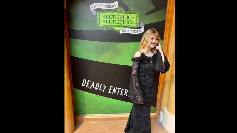 Dannielynn Birkhead at the Beetlejuice Afterlife Experience in 2024
